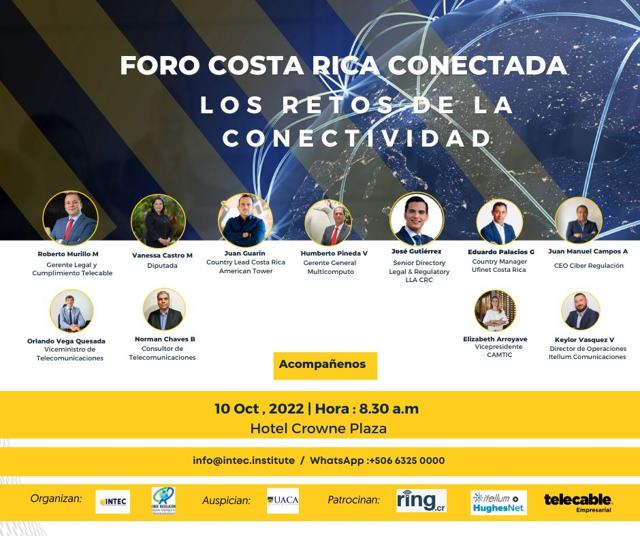 Flyer del foro "Los retos de la conectividad"